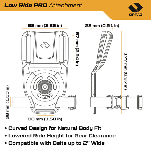 Orpaz Low-Ride Pro Holster Attachment Strap Compatible with All Orpaz Holsters
