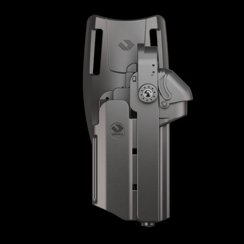 Orpaz T40 Pro Springfield XD LH Duty Holster with Medium Light Holster w/ Magnetic Optic cover, Compatible with Springfield XD Pistol Holder with Laser Mounted Light and Optics with Low Ride