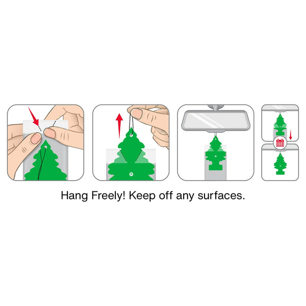 Little Trees Hanging Car Air Freshener, Warm Pumpkin Spice, 2-Pack
