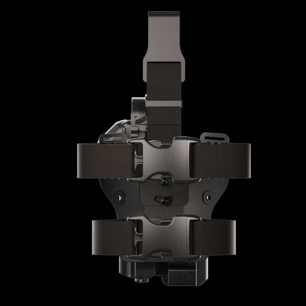 Orpaz T40 Pro Springfield XD LH Duty Holster with Large Light Holster w/ Magnetic Optic cover, Compatible with Springfield XD Pistol Holder with Laser Mounted Light and Optics with Drop Leg