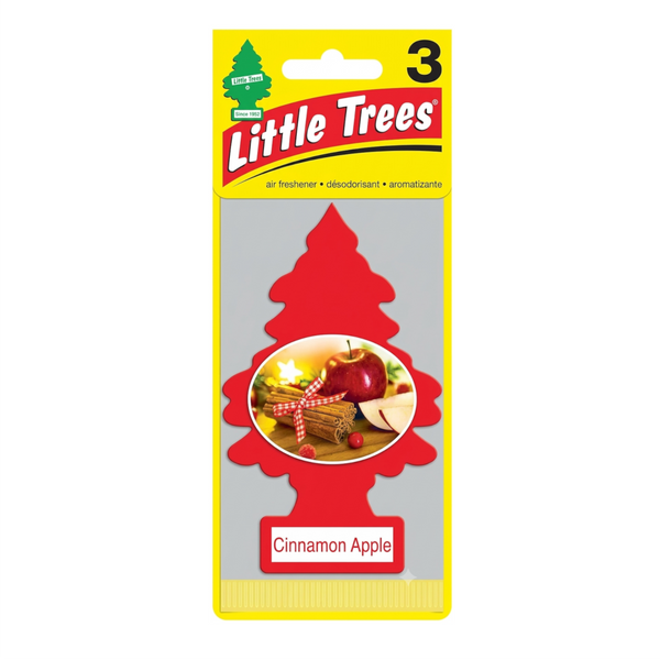 Little Trees Hanging Car Air Freshener, Cinnamon Apple, 3-Pack