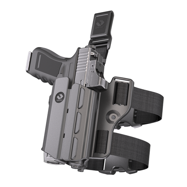 Orpaz Light Bearing Holster Compatible with Canik TP9 Holster with Light/Laser/Sight/Optics (Medium Pistol Lights, Drop-Leg Attachment)
