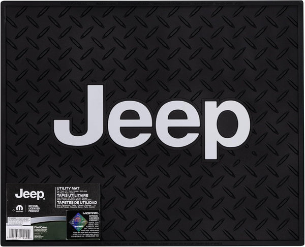 Plasticolor Jeep Diamond Plate Design Utility Rear Floor Mat