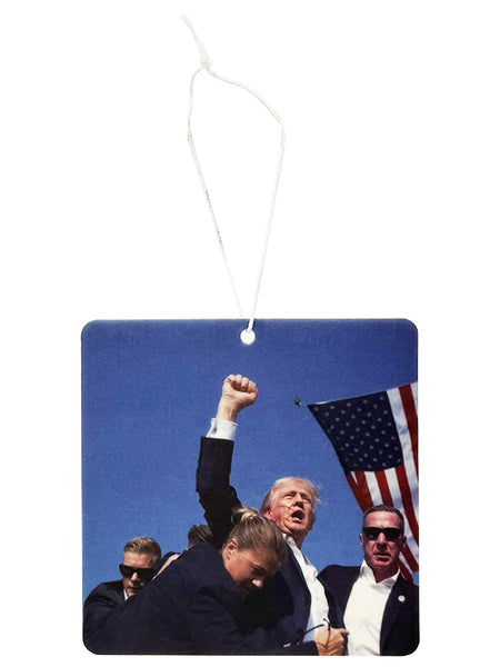 Trump Fight Car Air Freshener, Patriotic Trump Merchandise with Iconic Image, Fresh Linen Scent, 24 Packs