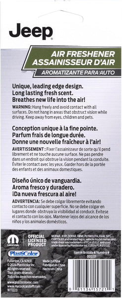 PlastiColor Paper Hanging Car Air Freshener 2-Pieces, Jeep Logo Rubber Duck, Vanilla