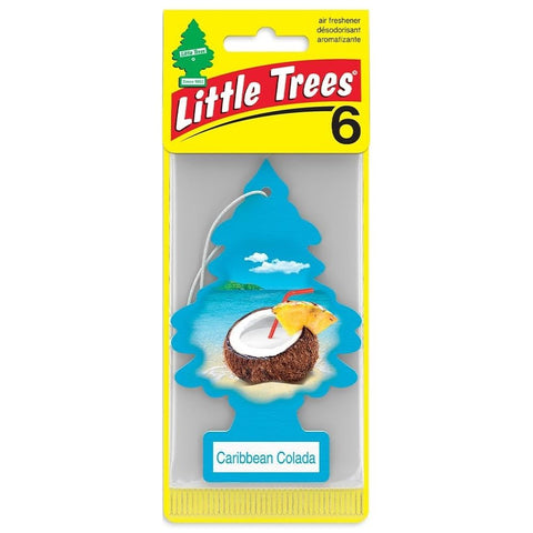 Little Trees Car Air Freshener 6-Pack (Caribbean Colada)