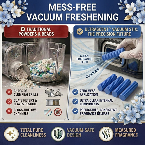 UltraScent Vacuum Stix Vacuum Deodorizer Sticks for All Vacuums, Long-Lasting Vacuum Air Freshener, Non-Toxic, Made in USA, 4-Packs 16-Stix Total in the Spring Blossoms Scent