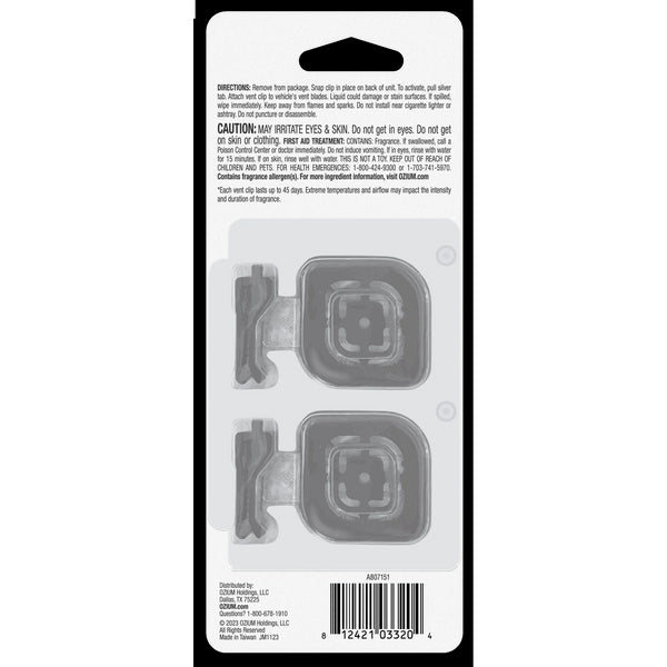Ozium Membrane Car Vent Clip AC Air Fresheners Car Air Freshener and Car Odor Eliminator, That New Car Smell, 2 Packs