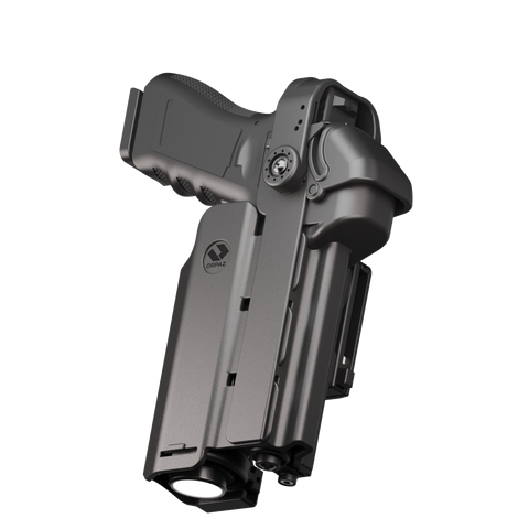 Orpaz T40 G22 Light-Bearing Holster – Left Handed OWB Tactical Holster, Level 2 & Level 3 Security, Compatible with Glock 22, Fits Most Pistol Lights, Optics-Ready, Adjustable T40 Pro Large Cliplock