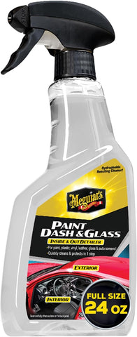 Meguiar's Paint, Dash & Glass Detailer, All-in-One Cleaner & Protectant for Paint, Plastic & Glass, Hydrophobic Formula, 24 Oz Spray