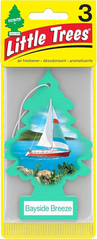 Little Trees Hanging Car Freshener Cardboard Paper For Home Car Office Bayside Breeze Pack of 3