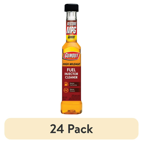 Gumout High Mileage Fuel Injector Cleaner, Improves Engine Performance & Fuel Economy, 6 fl oz, 24 Packs