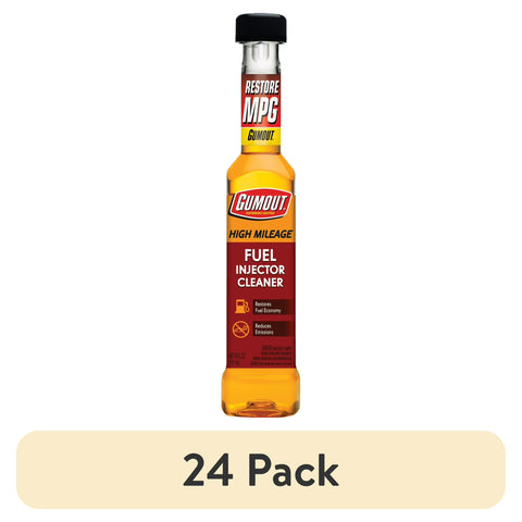 Gumout High Mileage Fuel Injector Cleaner, Improves Engine Performance & Fuel Economy, 6 fl oz, 24 Packs