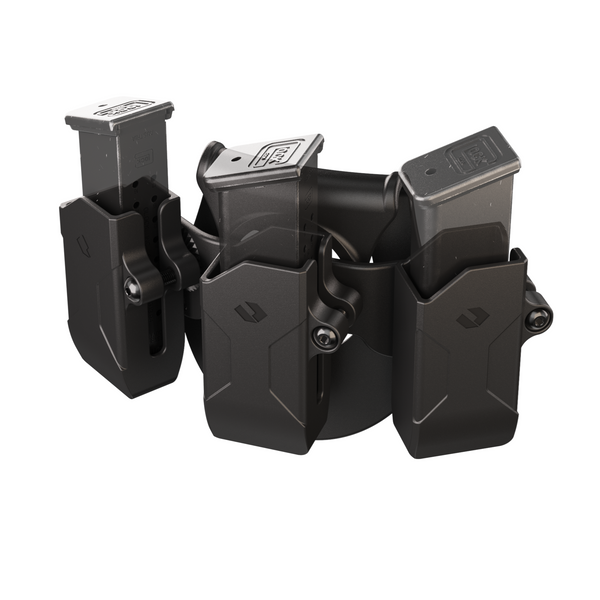 Orpaz Universal Pistol Magazine Pouch for 0.45 Caliber (Metal Only) Double Stack Magazine pouches (Paddle, Triple Magazine)