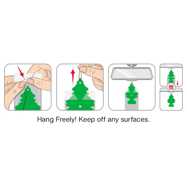 Little Trees Hanging Car Air Freshener, Sliced, 2-Pack