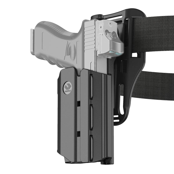 Orpaz T40 G17 Holster with Light Left Handed Compatible with Glock 17 Holster with Light, Medium Pistol Lights, Low-Ride Attachment