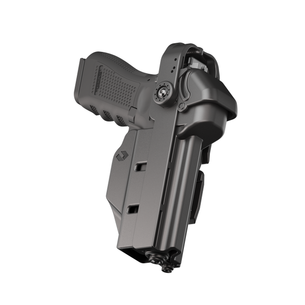ORPAZ T41 PRO Universal Adjustable Holster, Level 3 Security, Hood Guard & Magnetic Retention, Optics Ready OWB Polymer Duty Holster, Made in Israel Molle
