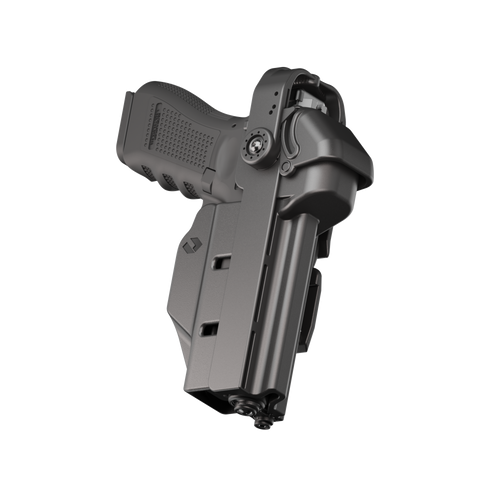 ORPAZ T41 PRO Universal Adjustable Holster, Level 3 Security, Hood Guard & Magnetic Retention, Optics Ready OWB Polymer Duty Holster, Made in Israel Molle