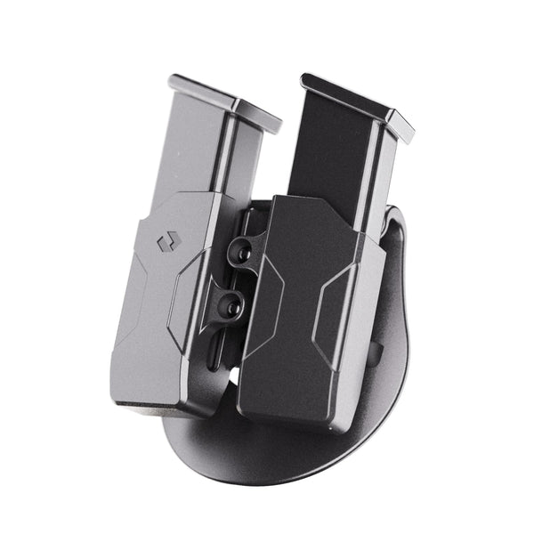 Orpaz G19 Pistol Mag Pouch Compatible with Glock 19 Magazine Holster for 0.40, 9mm Magazine Holder, Double Mag, Paddle