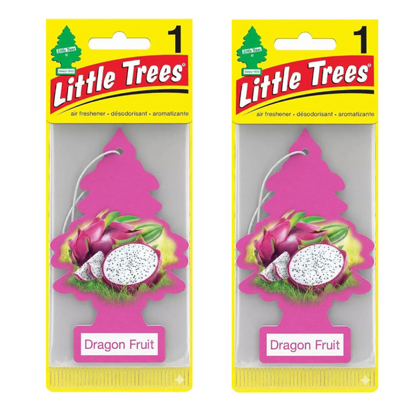 Little Trees Hanging Car Air Freshener, Dragon Fruit, 2-Pack