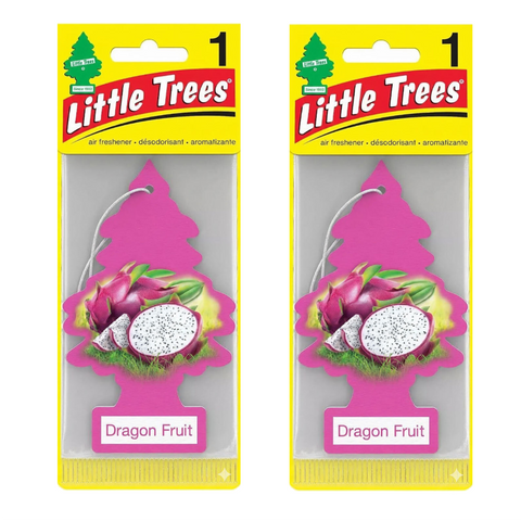 Little Trees Hanging Car Air Freshener, Dragon Fruit, 2-Pack