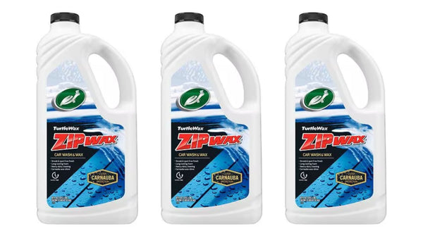 Turtle Wax Liquid Car Wash and Wax, Easy and Quick Zip Wax T-79, 64 oz. 3 Packs