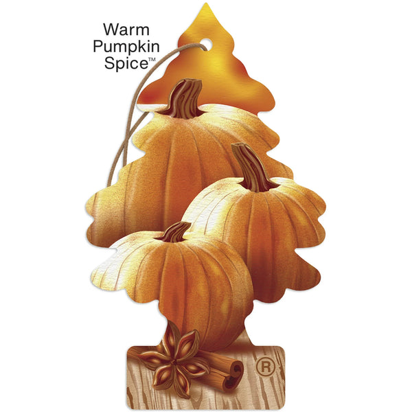 Little Trees Hanging Car Air Freshener, Warm Pumpkin Spice, 2-Pack