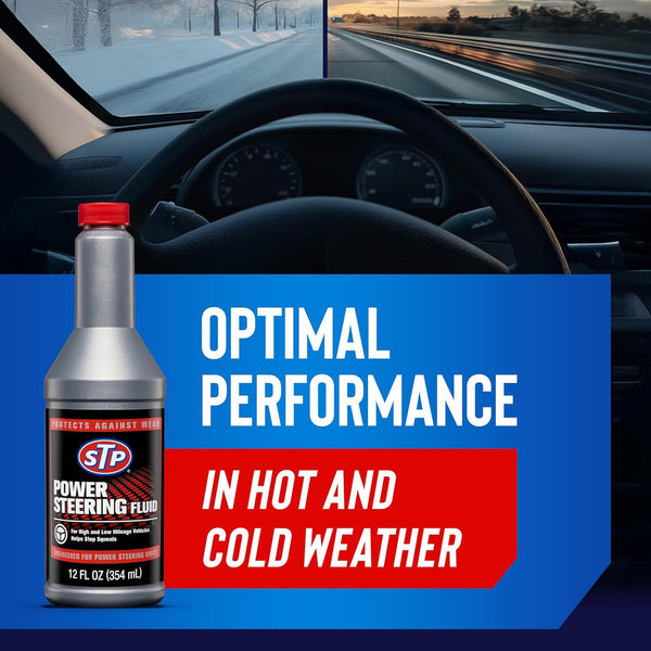 STP Power Steering Fluid, 12 FL OZ, Protects Against Wear and Pump Breakdown, All Power Steering Units