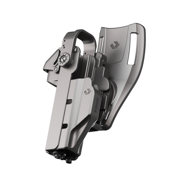 ORPAZ T41 PRO Universal Adjustable Left Handed Holster, Level 3 Security, Hood Guard & Magnetic Retention, Optics Ready OWB Polymer Duty Holster, Made in Israel Low Ride