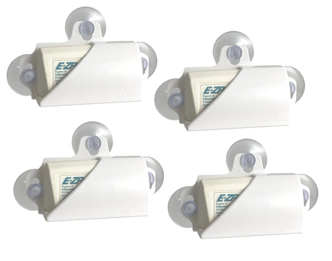 Toll Pass Holder for Car, Super Strong Holder with Suction Cups Holds Tightly to Your Car Windshield, White, 4 Pack