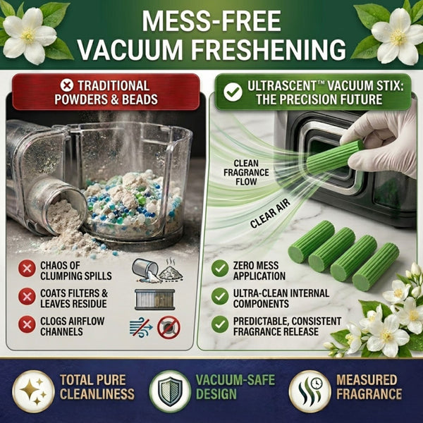 UltraScent Vacuum Stix Vacuum Deodorizer Sticks for All Vacuums, Long-Lasting Vacuum Air Freshener, Non-Toxic, Made in USA, 1-Pack w/ 4-Stix in the Mountain Air Scent