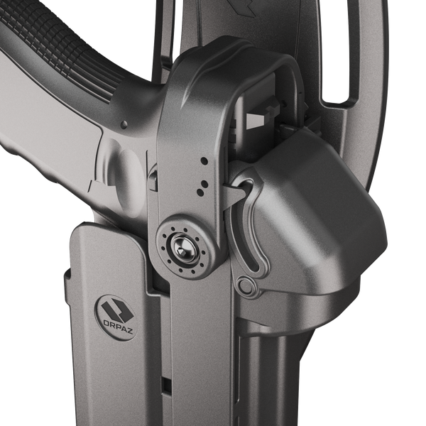 Orpaz T40 Pro G17 Duty Holster with Medium Light Holster Compatible with Glock 17 Pistol Holder with Laser Mounted Light and Optics with Low Ride