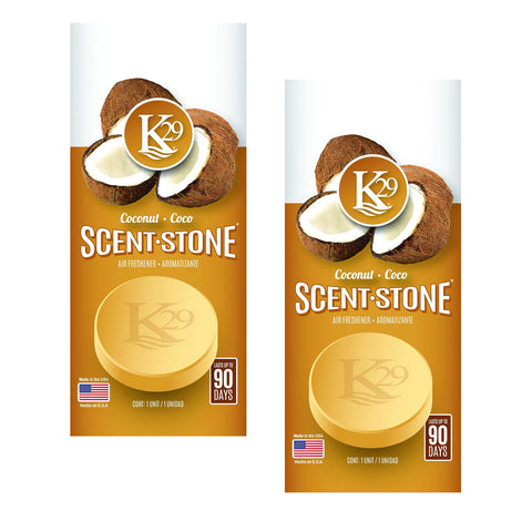 K29 Coconut Stone Air Freshener, Environmentally Safe and Long-lasting Fragrance, 2 Packs