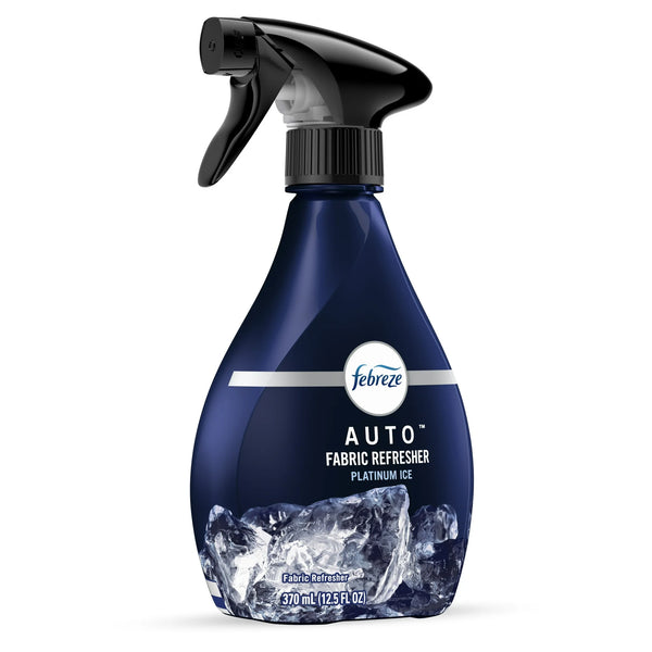 Febreze Fabric AUTO Car Spray Air Freshener, Odor Fighting, Platinum Ice, 12.5 fl oz, 2 Packs