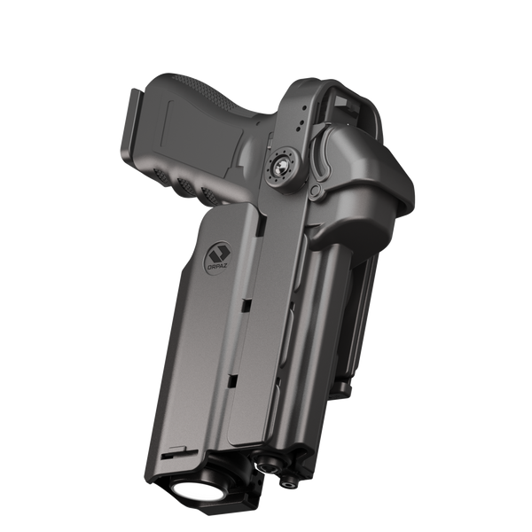 Orpaz T40 G45 Light-Bearing Holster – Left Handed OWB Tactical Holster, Level 2 & Level 3 Security, Compatible with Glock 45, Fits Most Pistol Lights, Optics-Ready, Adjustable T40 Pro Large Molle Pro