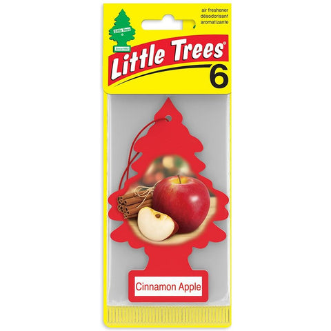 Little Trees Hanging Car and Home Air Freshener, Cinnamon Apple, 6 Pack