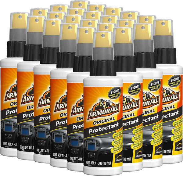 Armor All Interior Car Cleaner Spray Bottle, Protectant Cleaning for Cars, Truck, Motorcycle, Pump Sprayer, 4 Fl Oz, Pack of 24