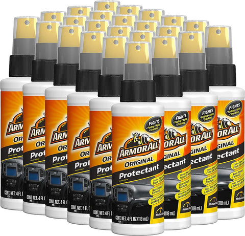 Armor All Interior Car Cleaner Spray Bottle, Protectant Cleaning for Cars, Truck, Motorcycle, Pump Sprayer, 4 Fl Oz, Pack of 24