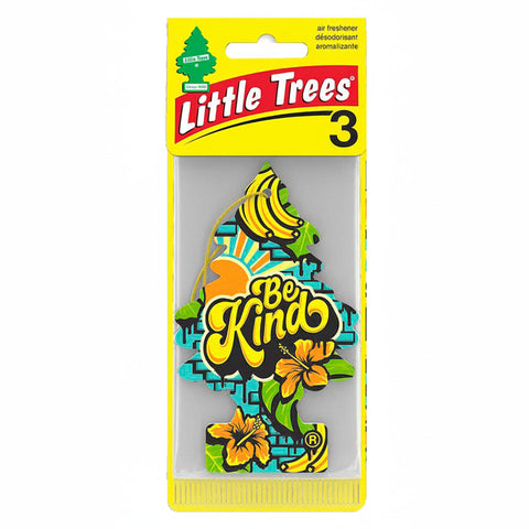 LITTLE TREES Car Air Freshener Hanging Tree Provides Long Lasting Scent for Auto & Home, Be Kind, 3 Pack