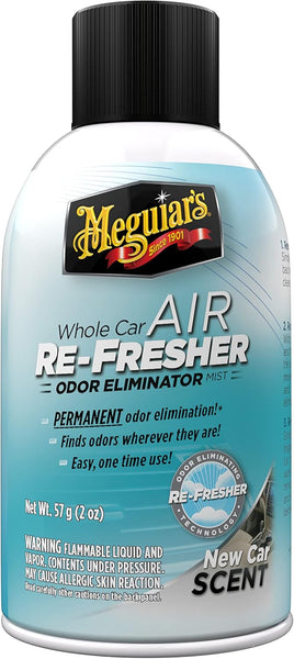 Meguiar's Whole Car Air Re-Fresher Odor Eliminator Mist, New Car Scent