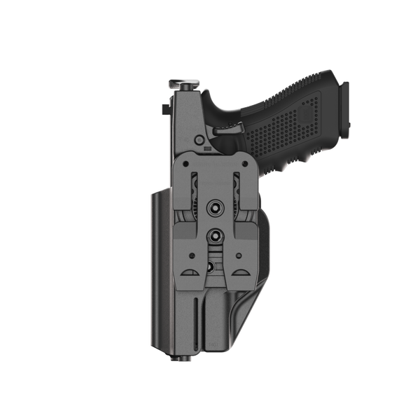 ORPAZ T41 Level 2 Universal Adjustable Holster, Magnetic + Mechanical Retention, Optics Ready OWB Polymer Duty Holster, Made in Israel Molle