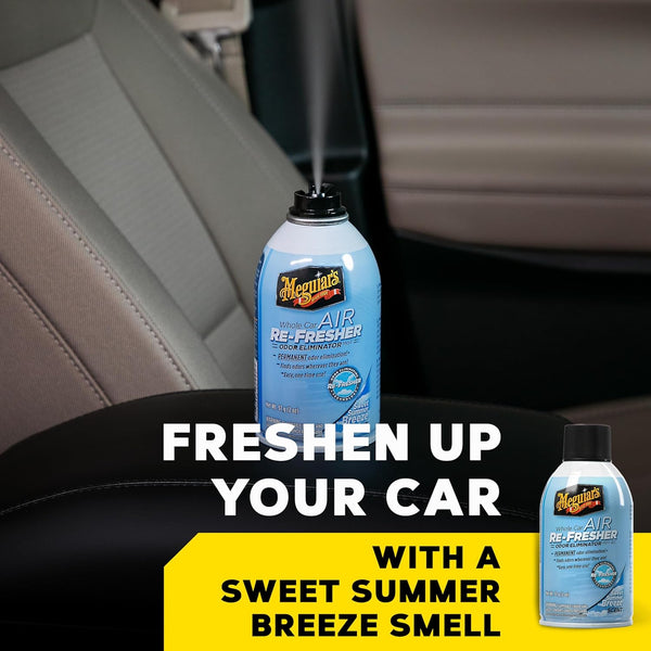 Meguiar's Whole Car Air Re-Fresher Odor Eliminator Mist, Summer Breeze, 2 oz, 6 Pack