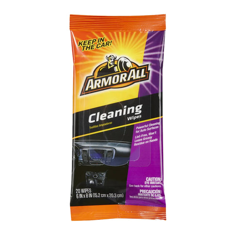 Armor All Cleaning Wipes in a Pouch, 20 Count - Car Interior Cleaner: Ultimate Car Wipes and Interior Care Products