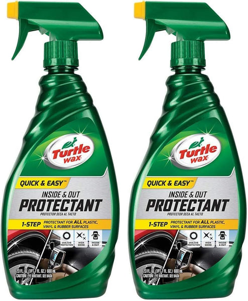 Turtle Wax Quick and Easy Inside and Out Protectant, 23 oz Trigger Spray, 2 Pack