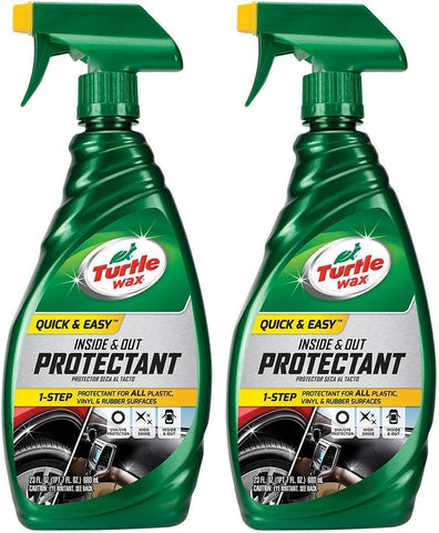 Turtle Wax Quick and Easy Inside and Out Protectant, 23 oz Trigger Spray, 2 Pack