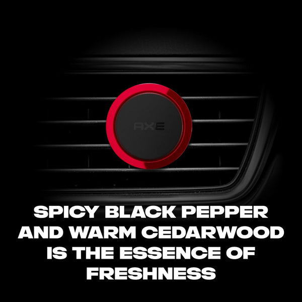 AXE Mini Car Air Freshener 2 Vent Clips in 1 Pack, Black Pepper & Cedarwood