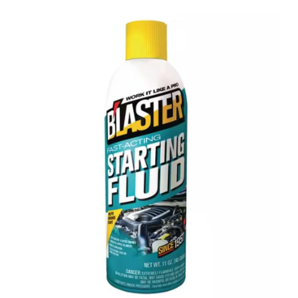 B'laster Fast-Acting Engine Starting Fluid Spray, Helps Start Gasoline & Diesel Engines in Extreme Cold, Upper Cylinder Lubrication, Reduces Friction and Corrosion, 11 oz, 12 Packs