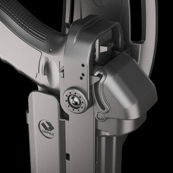 Orpaz T40 Pro G45 Duty Holster with Medium Light Holster w/ Magnetic Optic cover Compatible with Glock 45 Pistol Holder with Laser Mounted Light and Optics with Low-Ride