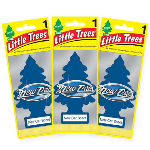 Little Trees Hanging Car Air Freshener, New Car, 3-Pack