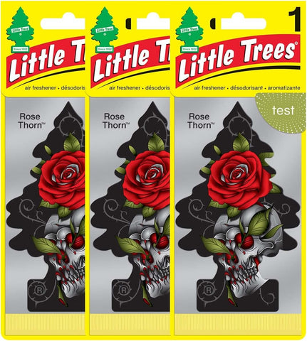 Little Trees Car Air Freshener, Rose Thorn, 3 Pack